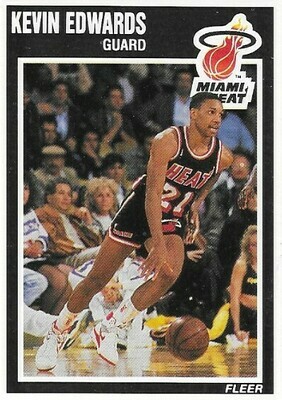 Edwards, Kevin / Miami Heat | Fleer #81 | Basketball Trading Card | 1989-90 | Rookie Card