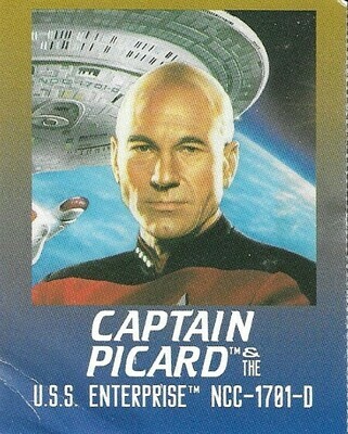 Stewart, Patrick / Captain Picard + The U.S.S. Enterprise NCC-1701-D | The Hamilton Collection | Trading Card | 1993