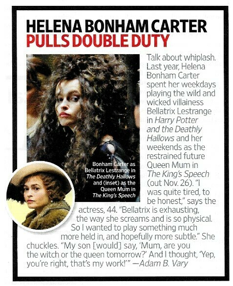 Carter, Helena Bonham / Pulls Double Duty | Magazine Article | November 2010