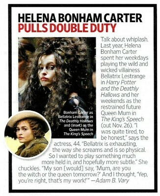Carter, Helena Bonham / Pulls Double Duty / 2010