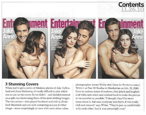 Hathaway, Anne / Entertainment Weekly Cover Story | Magazine Article | November 2010 | Jake Gyllenhaal