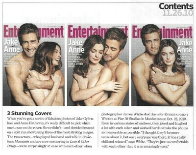 Hathaway, Anne / Entertainment Weekly Cover Story | Magazine Article | November 2010 | Jake Gyllenhaal