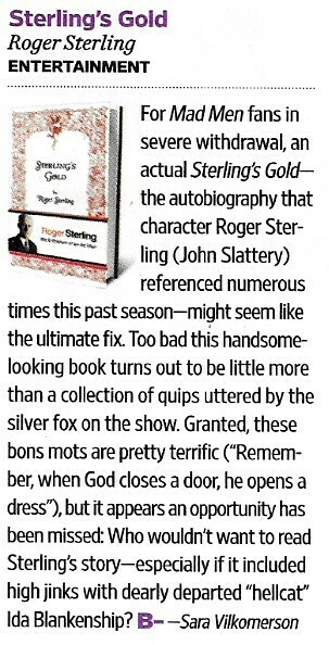 Slattery, John / Roger Sterling: Sterling's Gold | Magazine Review | November 2010