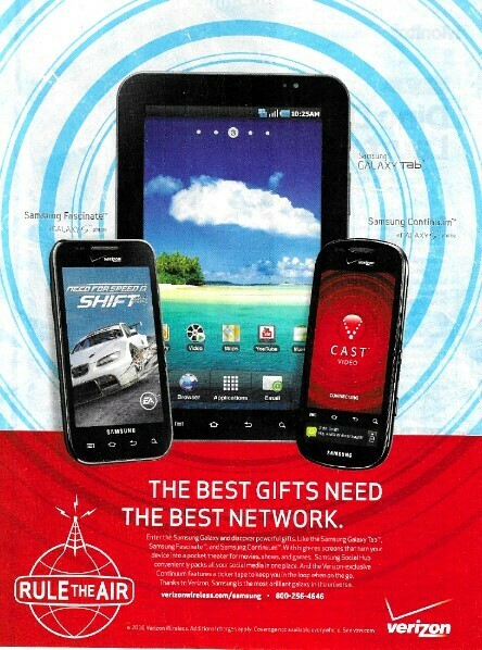 Verizon / The Best Gifts Need the Best Network | Magazine Ad | November 2010