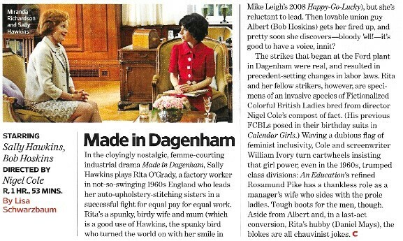 Hawkins, Sally / Made in Dagenham | Magazine Review | November 2010