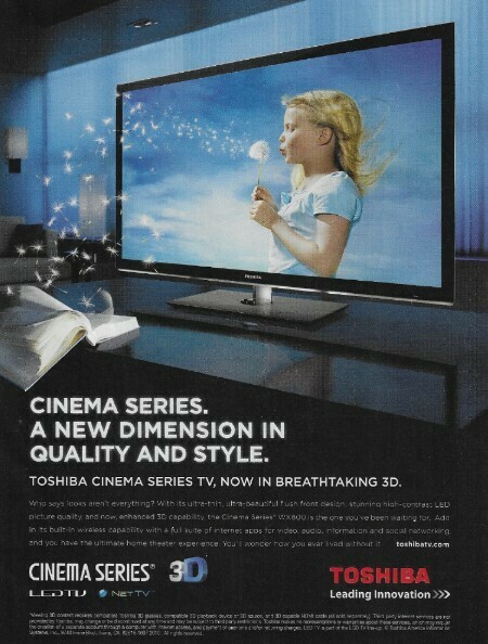 Toshiba / Cinema Series | Magazine Ad | November 2010