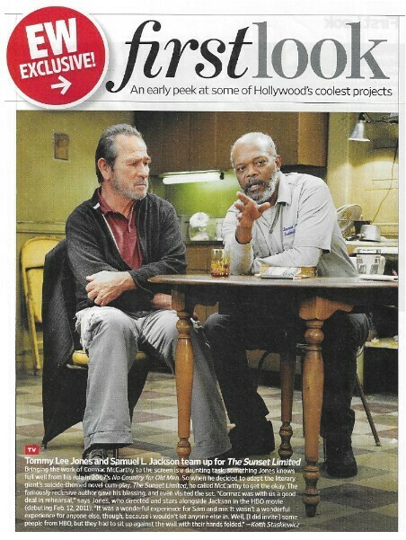 Jones, Tommy Lee / The Sunset Limited | Magazine Article | November 2010 | with Samuel L. Jackson
