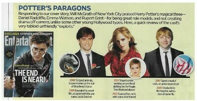 Radcliffe, Daniel / Potter&#39;s Paragons | Magazine Article | November 2010
