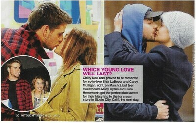 Cyrus, Miley / Which Young Love Will Last? | Magazine Article | March 2010