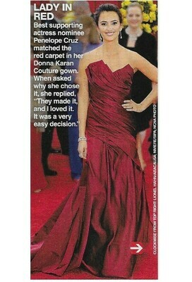Cruz, Penelope / Lady In Red | Magazine Photo with Caption | March 2010
