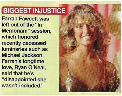Fawcett, Farrah / Biggest Injustice | March 2010