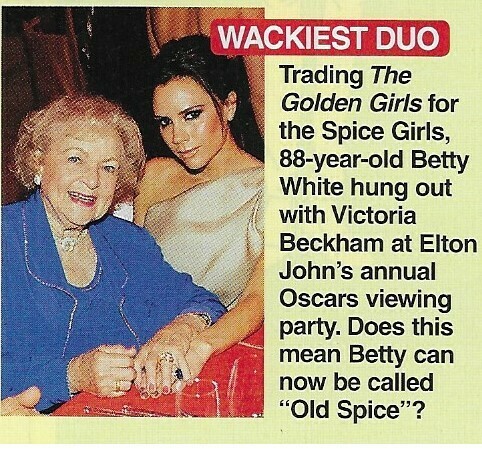 Beckham, Victoria / Wackiest Duo | March 2010 | with Betty White