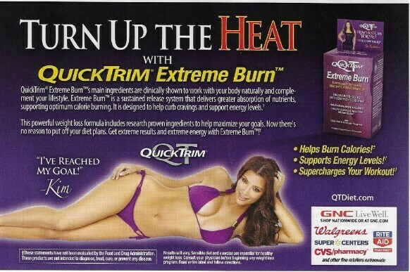 Kardashian, Kim / QuickTrim - Turn Up the Heat | Magazine Ad with Photo | March 2010