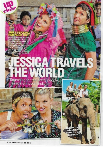 Simpson, Jessica / Jessica Travels the World | 3 Magazine Photos with Caption | March 2010