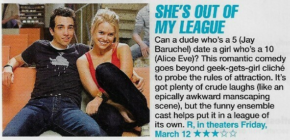 Eve, Alice / She's Out of My League | Magazine Review with Photo | March 2010 | with Jay Baruchel