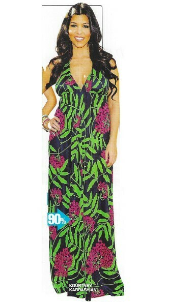 Kardashian, Kourtney / Wearing Maxi Dress | Magazine Photo | March 2010