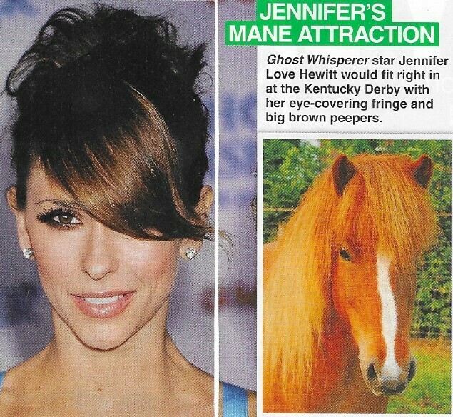 Hewitt, Jennifer Love / Jennifer's Mane Attraction | 2 Magazine Photos with Caption | March 2010