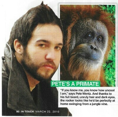 Wentz, Pete / Pete&#39;s a Primate | 2 Magazine Photos with Caption | March 2010
