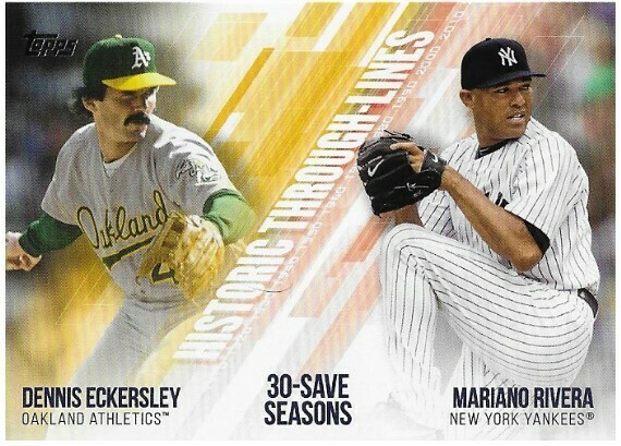 Eckersley, Dennis / Oakland Athletics | Topps #HTL-31 | Baseball Trading Card | 2019 | With Mariano Rivera | Hall of Famers