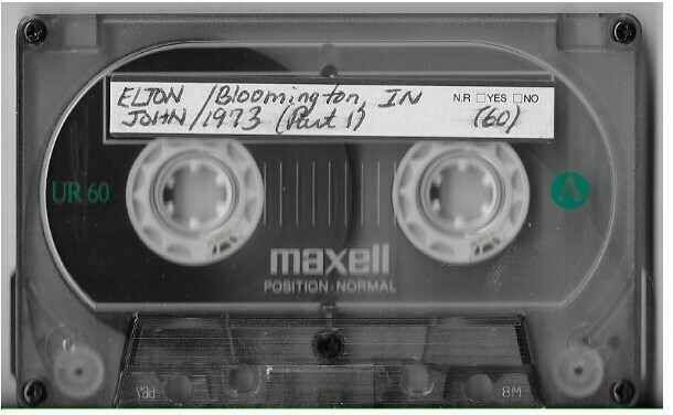 John, Elton / Bloomington, IN (Indiana University Assembly Hall) | Live Cassette | October 1973 | 2 Tapes