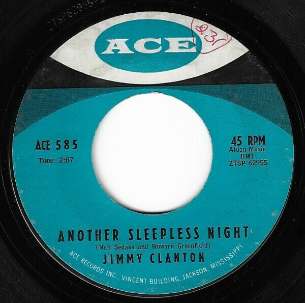 Clanton, Jimmy / Another Sleepless Night | Ace 585 | Single, 7" Vinyl | April 1960