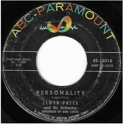 Price, Lloyd / Personality | ABC-Paramount 45-10018 | Single, 7" Vinyl | April 1959