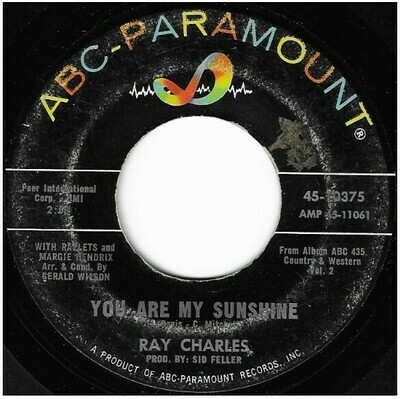 Charles, Ray / You Are My Sunshine | ABC-Paramount 45-10375 | Single, 7&quot; Vinyl | November 1962