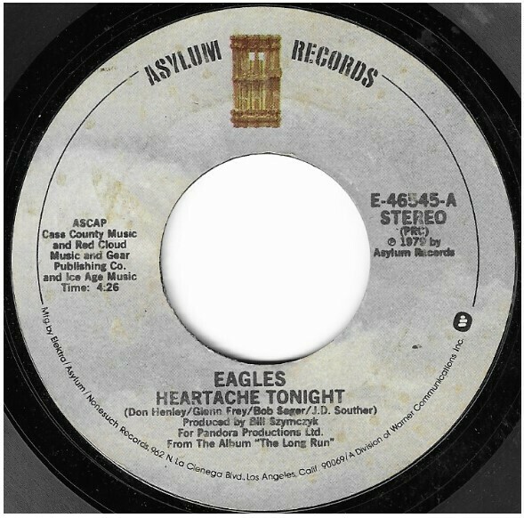 Eagles / Heartache Tonight | Asylum E-46545 | Single, 7&quot; Vinyl | September 1979