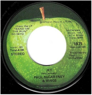 McCartney, Paul (+ Wings) / Jet | Apple 1871 | Single, 7&quot; Vinyl | January 1974