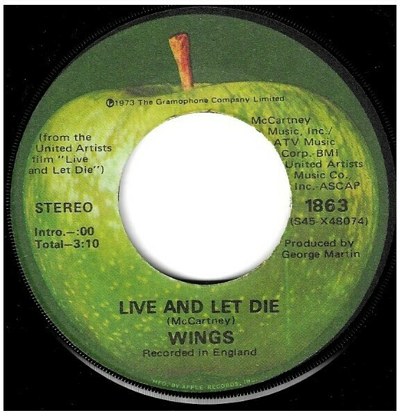McCartney, Paul (+ Wings) / Live and Let Die | Apple 1863 | Single, 7&quot; Vinyl | June 1973