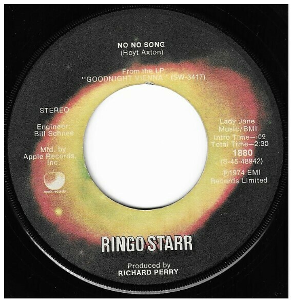 Starr, Ringo / No No Song | Apple 1880 | Single, 7&quot; Vinyl | January 1975