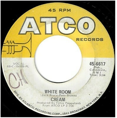 Cream / White Room | Atco 45-6617 | Single, 7&quot; Vinyl | September 1968