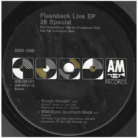 38 Special / Flashback Live EP | A+M AM-39101 | EP, 7&quot; Vinyl | 1987 | Promo
