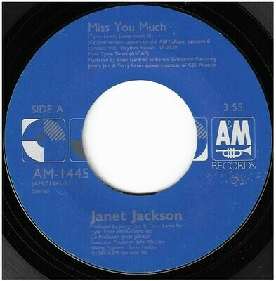 Jackson, Janet / Miss You Much | A+M AM-1445 | Single, 7&quot; Vinyl | August 1989
