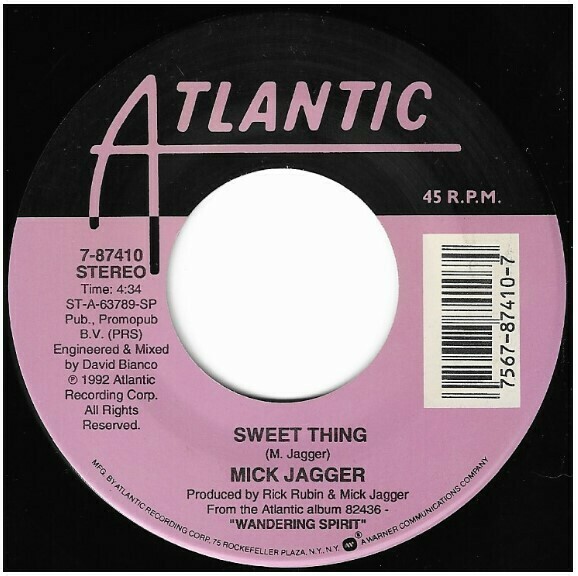 Jagger, Mick / Sweet Thing | Atlantic 7-87410 | Single, 7&quot; Vinyl | February 1993