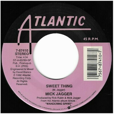 Jagger, Mick / Sweet Thing | Atlantic 7-87410 | Single, 7&quot; Vinyl | February 1993