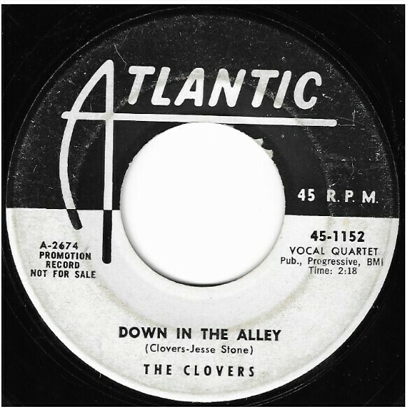 Clovers, The / Down in the Alley | Atlantic 45-1152 | Single, 7" Vinyl | September 1957 | Promo