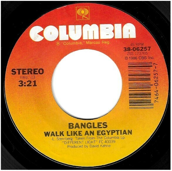 Bangles / Walk Like An Egyptian | Columbia 38-06257 | Single, 7" Vinyl | September 1986