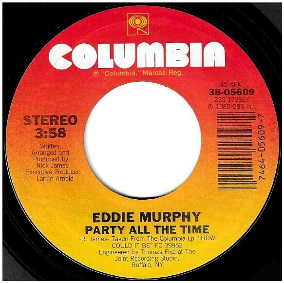 Murphy, Eddie / Party All the Time | Columbia 38-05609 | Single, 7" Vinyl | September 1985
