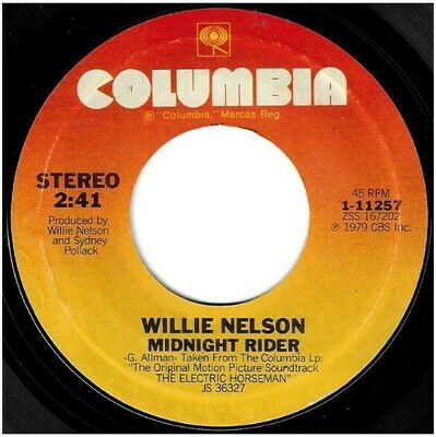 Nelson, Willie / Midnight Rider | Columbia 1-11257 | Single, 7&quot; Vinyl | April 1980