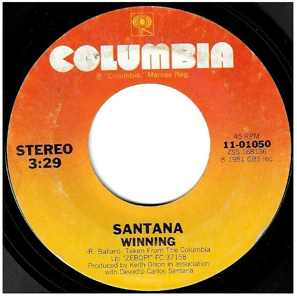 Santana / Winning | Columbia 11-01050 | Single, 7" Vinyl | March 1981