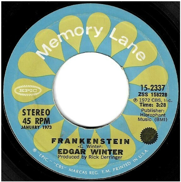 Winter, Edgar / Frankenstein | Epic 15-2337 | Single, 7&quot; Vinyl | 1974 | Memory Lane Series