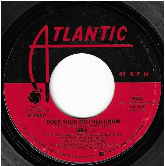 Abba / Does Your Mother Know | Atlantic 3574 | Single, 7&quot; Vinyl | May 1979