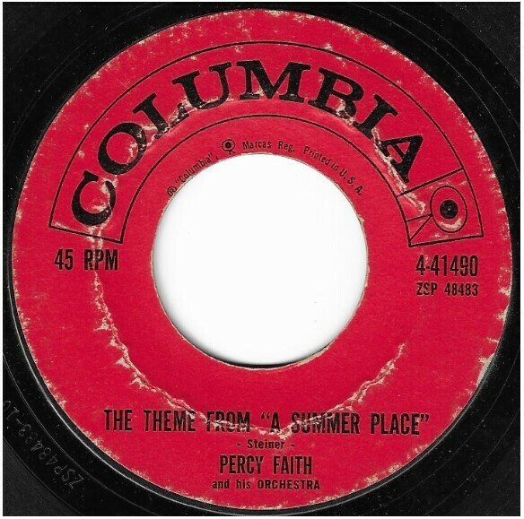 Faith, Percy / The Theme From &quot;A Summer Place&quot; | Columbia 4-41490 | Single, 7&quot; Vinyl | September 1959
