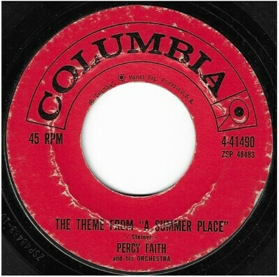 Faith, Percy / The Theme From &quot;A Summer Place&quot; | Columbia 4-41490 | Single, 7&quot; Vinyl | September 1959