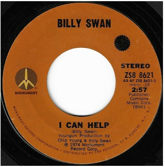 Swan, Billy / I Can Help | Monument ZS8-8621 | Single, 7&quot; Vinyl | September 1974