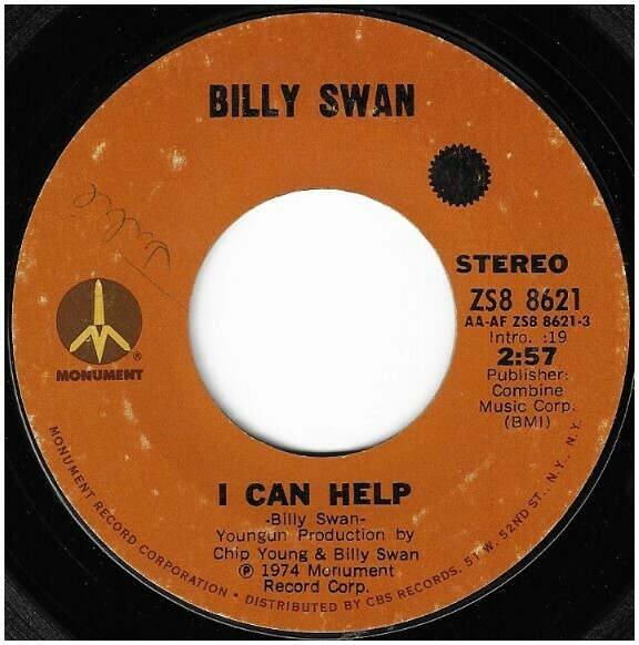 Swan, Billy / I Can Help | Monument ZS8-8621 | Single, 7&quot; Vinyl | September 1974