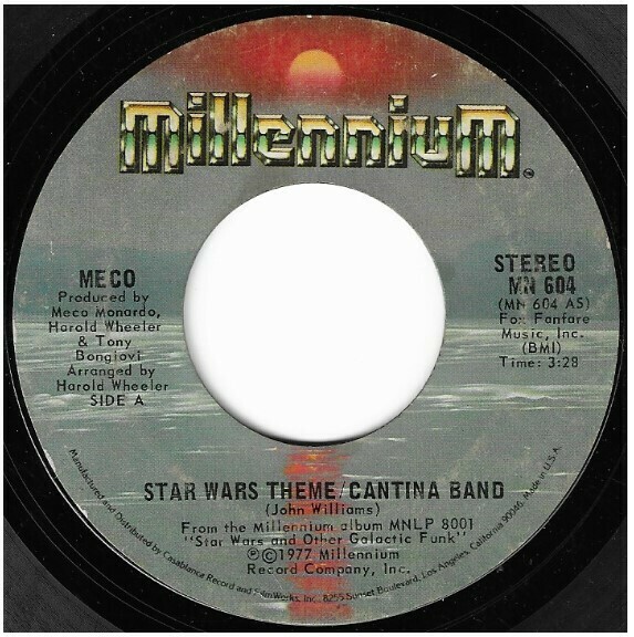 Meco / Star Wars/Cantina Band | Millennium MN-604 | Single, 7" Vinyl | July 1977