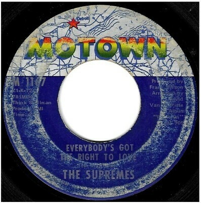 Supremes, The / Everybody&#39;s Got the Right to Love | Motown M-1167 | Single, 7&quot; Vinyl | June 1970