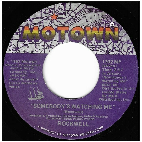 Rockwell / Somebody&#39;s Watching Me | Motown 1702 MF | Single, 7&quot; Vinyl | December 1983